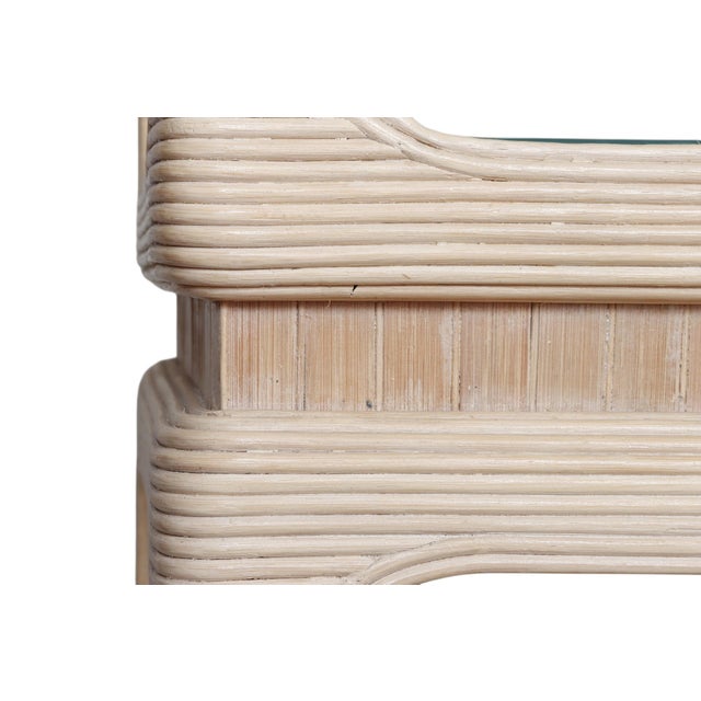 Gabriella Crespi Style Pencil Wood Bamboo & Glass Etagere For Sale - Image 9 of 9