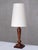 Wood French Art Deco Tall Sculptural Table Lamp in Turned Oak with Ivory Shade, 1920s For Sale - Image 7 of 13