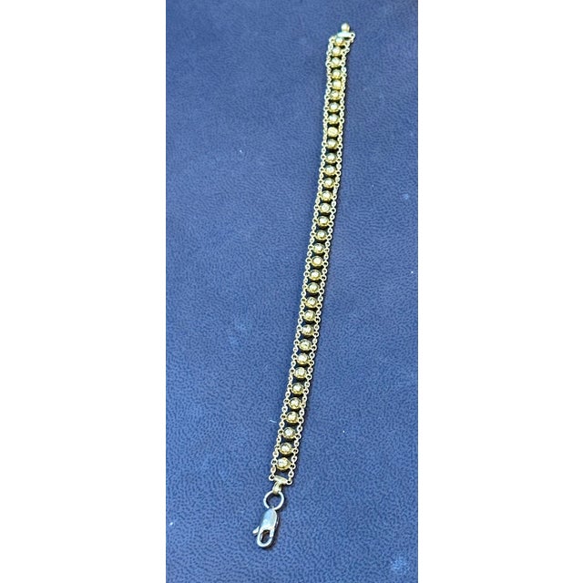 22 Karat Yellow Gold 7.7 Gm Link Bracelet Unisex For Sale In New York - Image 6 of 8