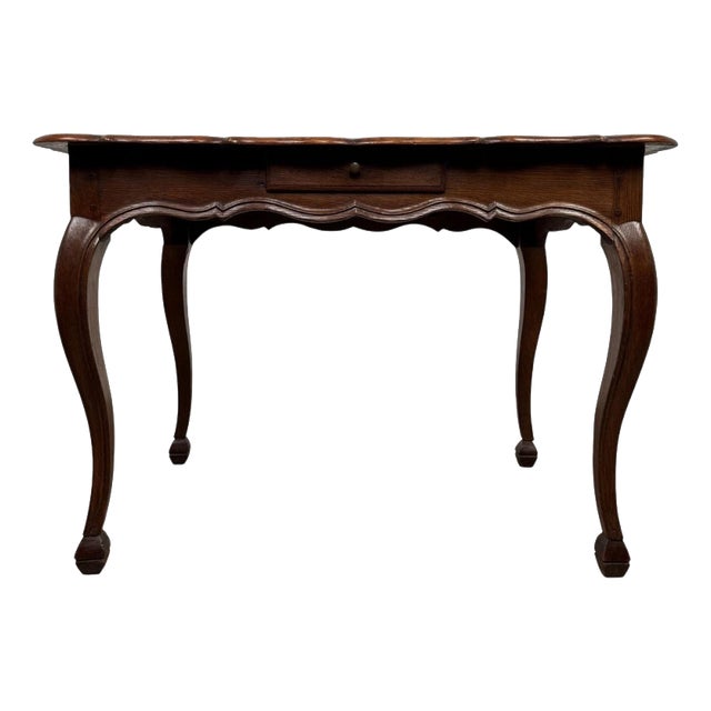 Antique French Oak Writing Table, 1900s For Sale
