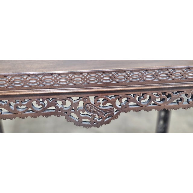 Late 20th Century Kittinger Williamsburg Mahogany Chippendale Byrd China Table Cw 192 Rare For Sale - Image 9 of 11