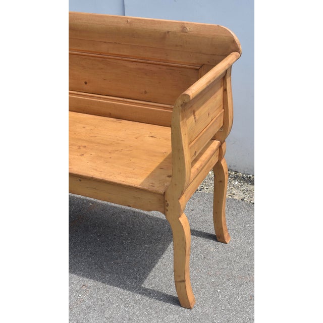 Pine Paneled Bench or Settle For Sale In Baltimore - Image 6 of 14