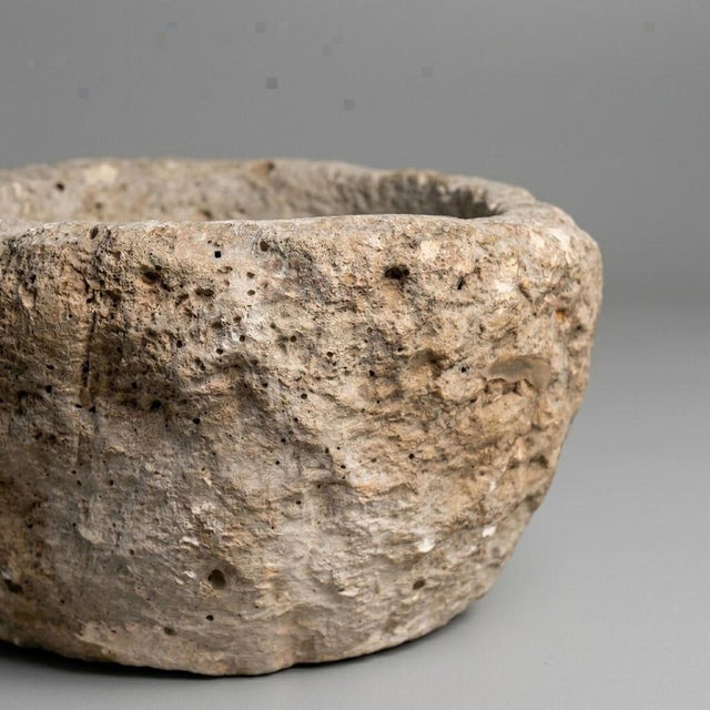 19th Century Folk Art Lava Stone Crucible For Sale - Image 3 of 8