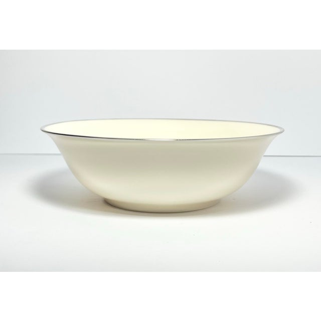 Contemporary 1980s Lenox “Montclair” Round Bone China Serving Bowl For Sale - Image 3 of 5