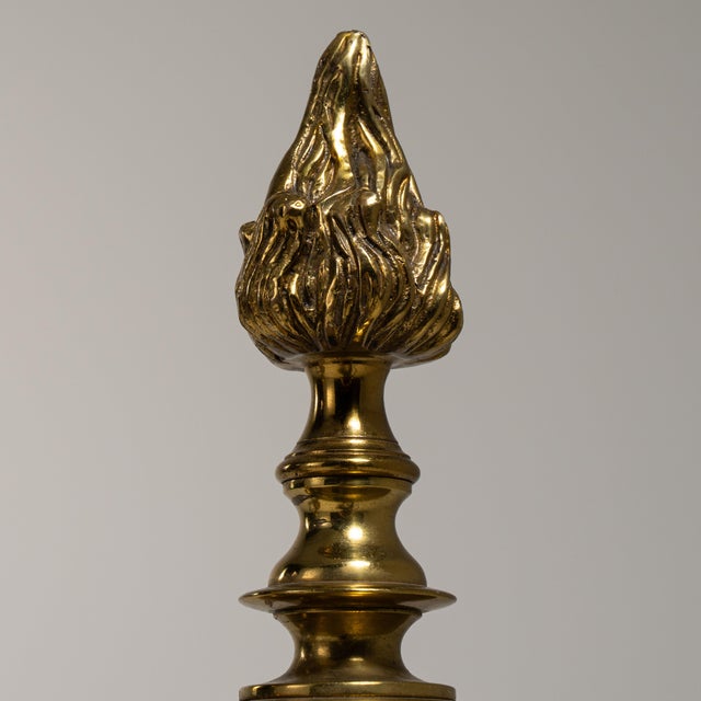 Early 19th Century France Baroque Brass Fireplace Tool For Sale - Image 9 of 15