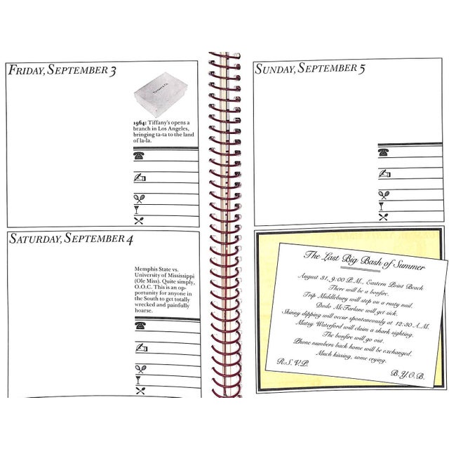 Paper "The Offical Preppy Desk Diary" Birnbach, Lisa 1982 For Sale - Image 7 of 11