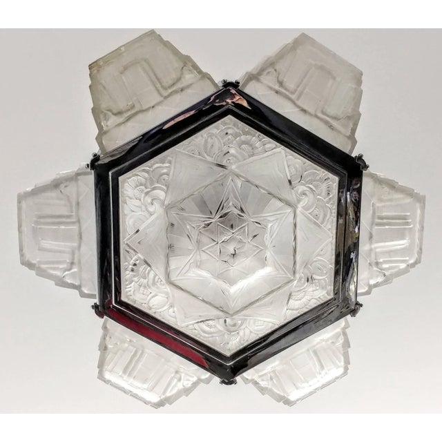 French Art Deco Pendant Chandelier by Hanots For Sale In New York - Image 6 of 9
