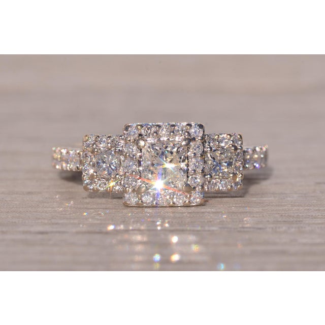 The Eze: Past Present Future Natural Diamond Ring in White Gold For Sale - Image 4 of 11