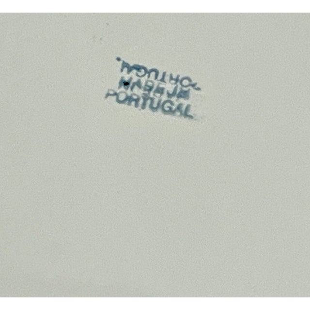 Vintage Portuguese Ceramic Cake Dome & Plate – Gift Box Bow Lid – White W/ Gold Trim For Sale In Detroit - Image 6 of 11