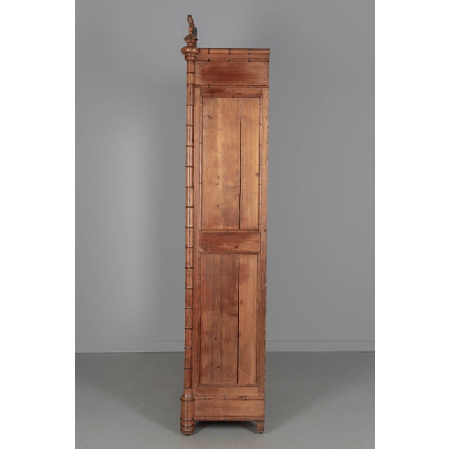 19th Century French Faux Bamboo Armoire or Wardrobe For Sale - Image 4 of 11