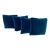 Set of 4 Custom Dark Navy Blue Velvet Pillows For Sale