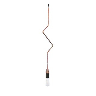 Plug-In Industrial Copper Pendant Light For Sale