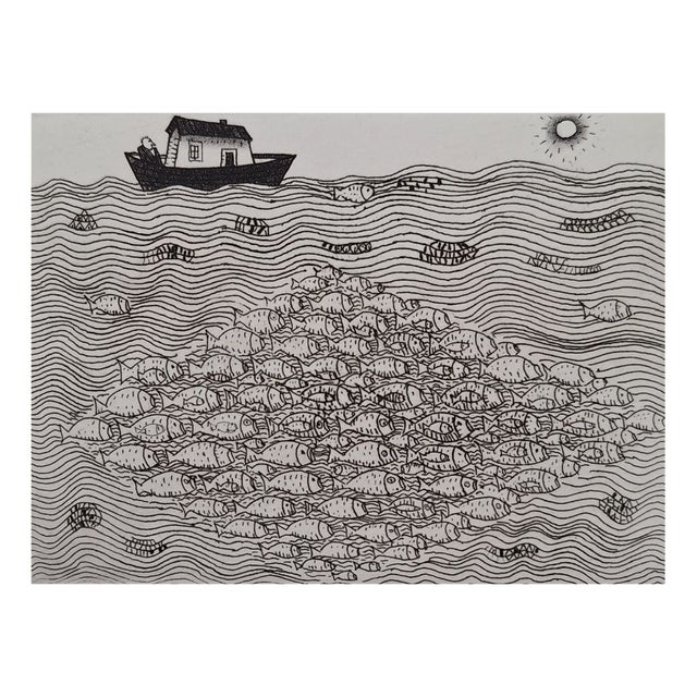 Jerzy Dmitruk, The Wish Coming True (The Sower of Harvest), 2009, Etching For Sale