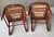 Circa 1920 Solid Oak Wood & Cane Seat Two-Rung Curved Ladderback Accent Chairs – A Pair For Sale - Image 14 of 18