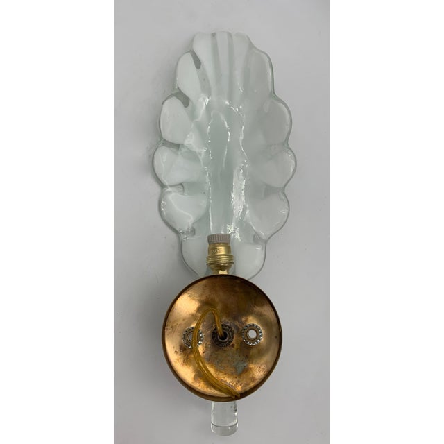 Vintage Italian Glass Wall Lamps from Seguso, 1960s, Set of 2 For Sale - Image 4 of 7