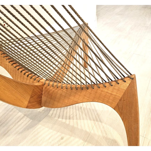 1980s Matched Pair of "Harp" Chairs in Ash Attributed to Jørgen Høvelskov - Two Chairs For Sale In Los Angeles - Image 6 of 16