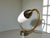 Metal Vintage White Opaline Glass Wall Sconce, 1990s For Sale - Image 7 of 12