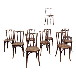 Bistro Chairs from Fischel, 1930s, Set of 10 For Sale