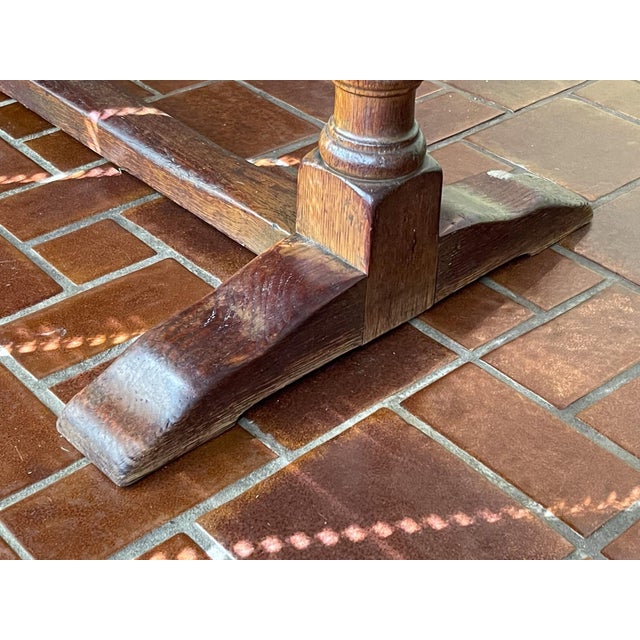 English Early 20th Century Oak English Oak Refectory Dining Table For Sale - Image 3 of 13