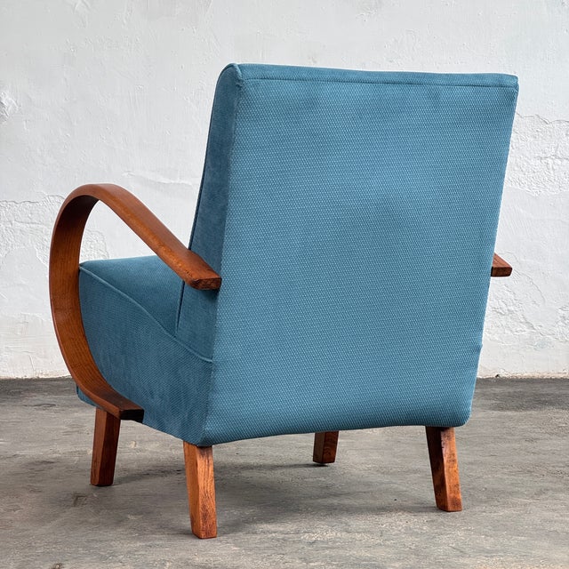 H-410 Lounge Chairs attributed to Jindrich Halabala for Up Závody, 1930s, Set of 2 For Sale - Image 10 of 11