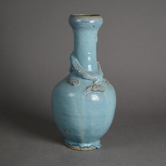Chinese Antique Chinese Figural Art Pottery Dragon Vase C1920 For Sale - Image 3 of 8