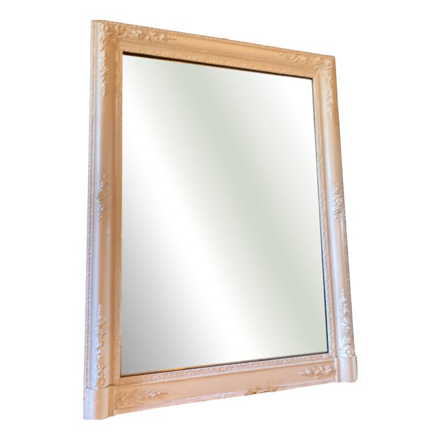 Mirror in Stuccoed and White-Painted Wood, 1800s For Sale