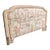 Vintage King-Size Chinoiserie Silk Upholstered Headboard With Carved Frame For Sale