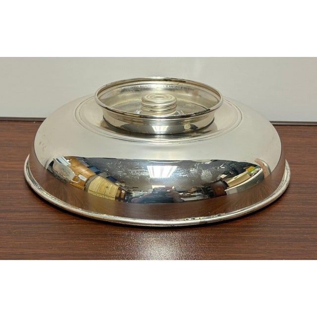 Mid 20th Century Mid-Century W. & S. Blackinton Silverplate Bowl With Coral Enamel Interior For Sale - Image 5 of 8