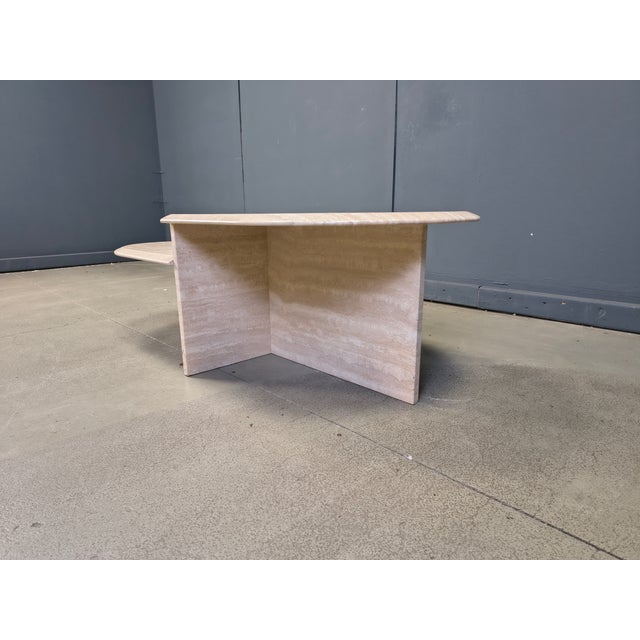 Mid-Century Modern Vintage Travertine Coffee Tables, 1970s, Set of 2 For Sale - Image 3 of 11