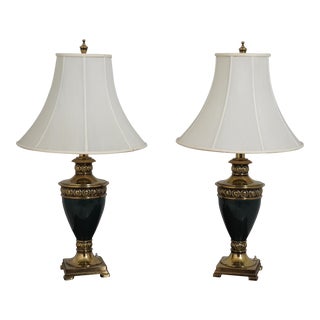 Pair Rembrandt Neoclassical Urn Table Lamps For Sale