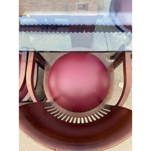 Barrel Chairs with Table by Frank Lloyd Wright for Cassina, Set of 9 For Sale - Image 11 of 16