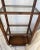 Mid-Century Modern Karl Springer Style Wood/Brass Waterfall Etagere For Sale - Image 3 of 12
