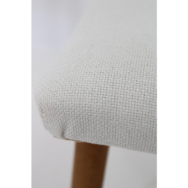 Wood Danish Beech Stool with Fabric, 1960s For Sale - Image 7 of 9