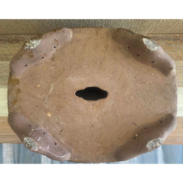 Large Decorative Martaban Glazed Planter Terracotta Planters,, Mid-20th Century, Garden Indoor/Outdoor Planterl For Sale In Jacksonville, FL - Image 6 of 6