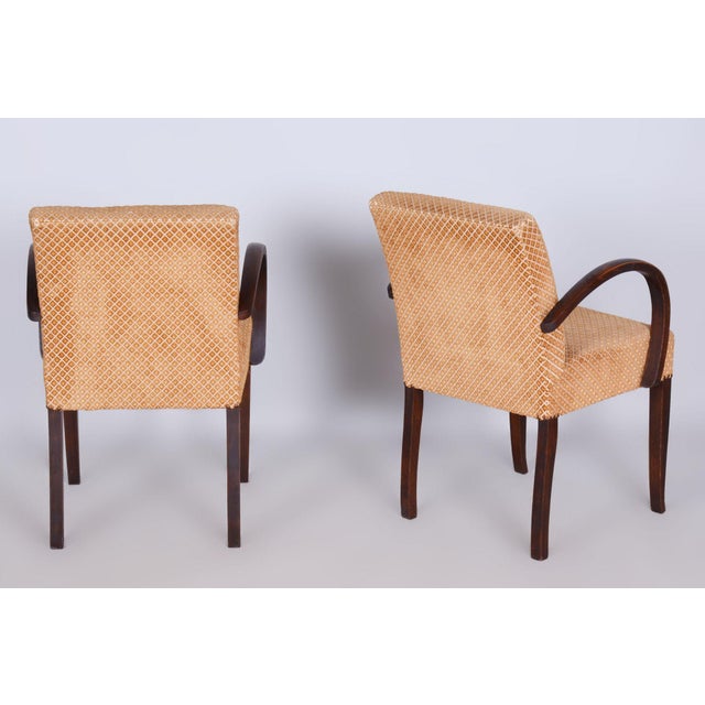 Wood Vintage Art Deco Walnut Chairs by Jules Leleu, 1930s, Set of 2 For Sale - Image 7 of 9