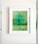 2020s "Static 402" Contemporary Abstract Green Mixed-Media Painting, Framed For Sale - Image 5 of 5