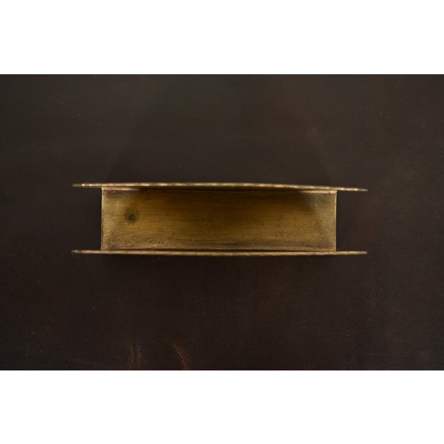 1920s Roycroft Arts & Crafts Brass Finished Hammered Copper Letter Rack For Sale - Image 5 of 11