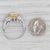 Metal 1.87ctw White Yellow Diamond Halo Engagement Ring 18k White Gold Size 8 Gia For Sale - Image 7 of 8