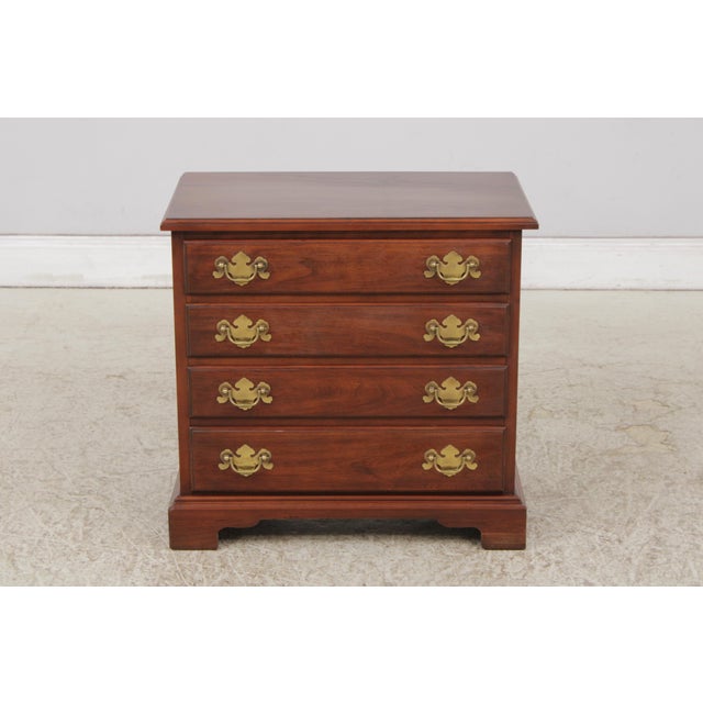 Age: C.1977 Details: Bracket Feet Dovetailed Drawer Construction High Quality Construction 2 Felt Lined Drawers 18 C....