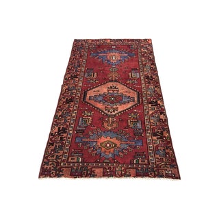 Vintage Zanjan Persian Runner - 3'3" X 5'11" For Sale