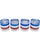 Mid-Century Modern Vintage Set 4 Georges Briard Red White Blue Rocks Glasses July 4th Barware For Sale - Image 3 of 10