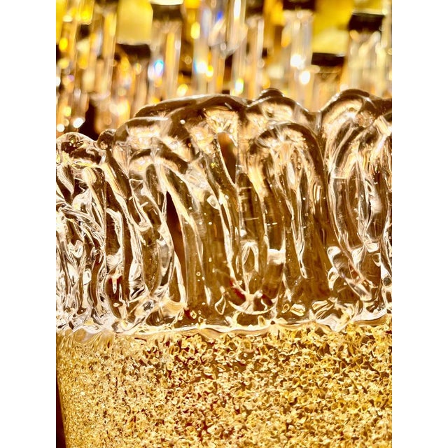 Toso Wall Lights in Gold Glass, 1980, Set of 2 For Sale - Image 4 of 14