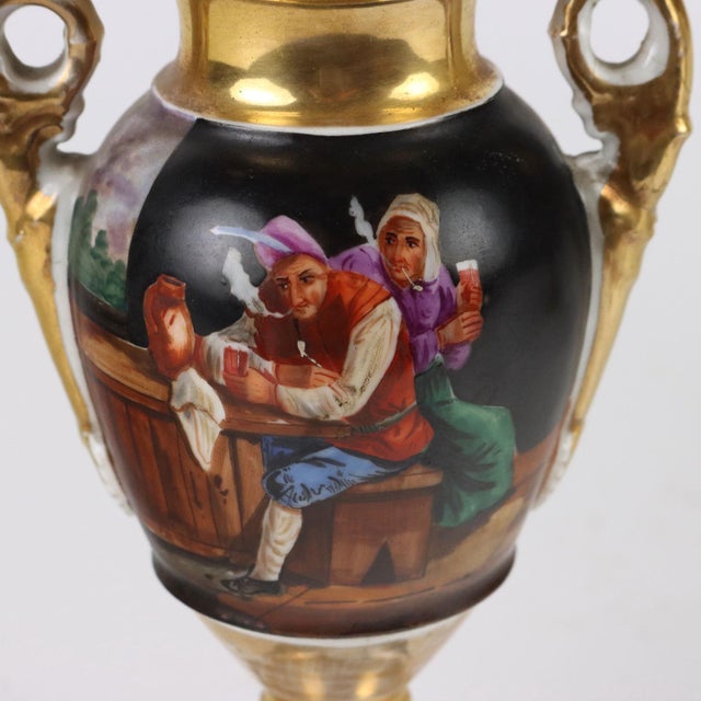 Empire Style Porcelain Vases, Set of 2 For Sale - Image 3 of 12