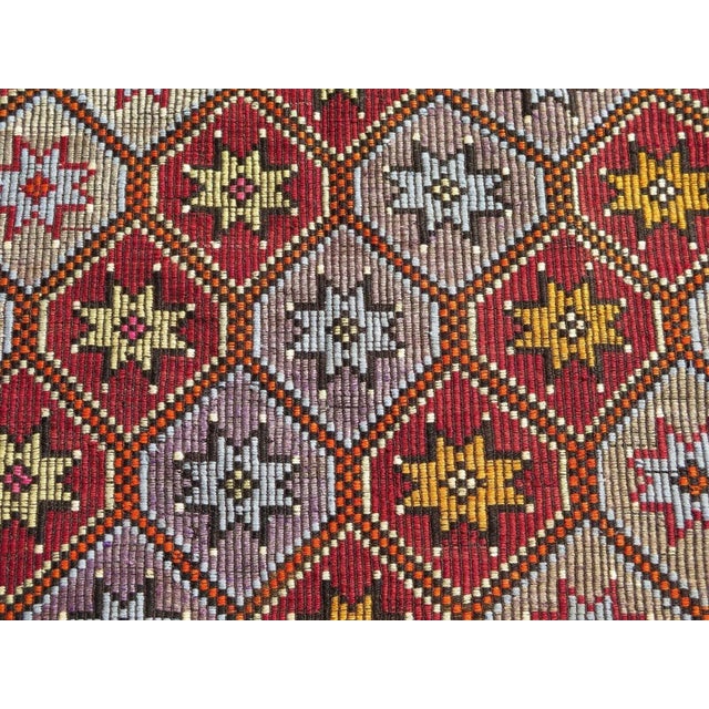 1960s Vintage Turkish Handmade Kilim Rug - 68"x121" For Sale - Image 4 of 13