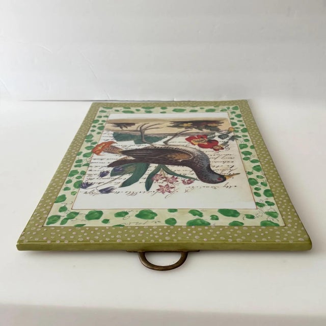 Late 20th Century John Derian Bird Motif Wall Tile For Sale - Image 4 of 9