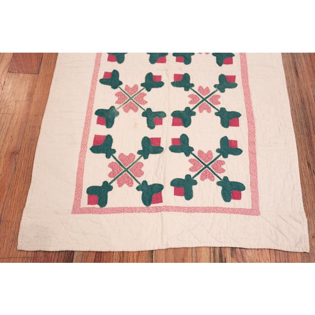 19th Century Nazmiyal Collection Antique American Quilt Textile 2 Ft 1 in X 3 Ft 3 In For Sale - Image 5 of 6