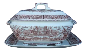 Vintage Ironstone Daffodil Tureen & Underplate