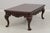 Queen Anne Mahogany Large Carved Cocktail Coffee Table For Sale - Image 3 of 16