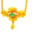 French Antique Emerald Diamond 18k Yellow Gold Necklace For Sale - Image 4 of 6
