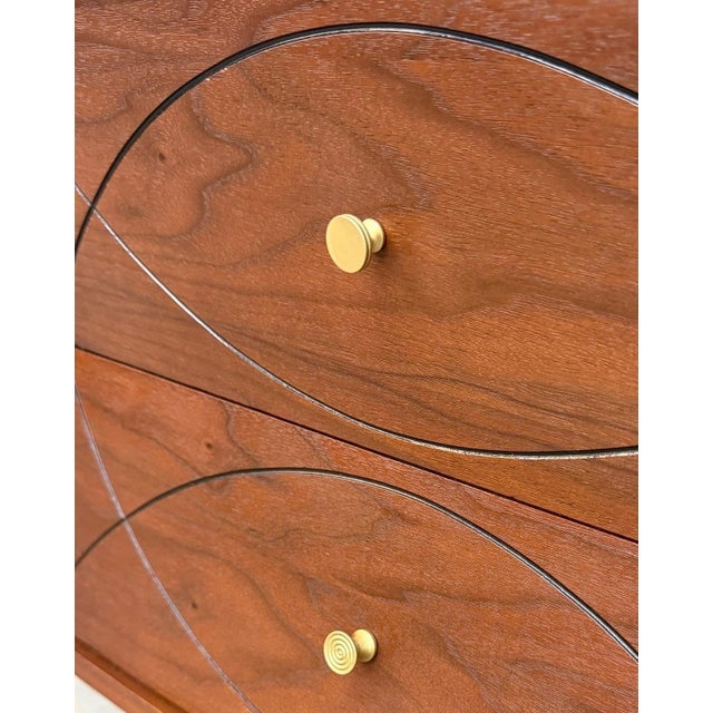 Mid-Century Modern Pearsall Style Walnut Nightstands - Set of 2 - Refinished! For Sale - Image 9 of 9